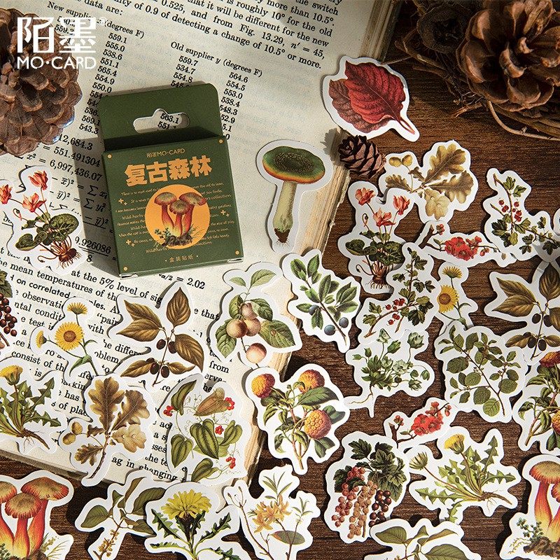 Bộ sticker/ hình dán hình cỏ & nấm siêu xinh