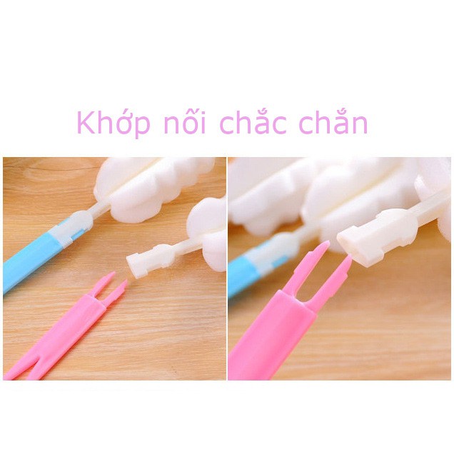 Cây bọt biển cọ rửa ly bình sữa , chai lọ