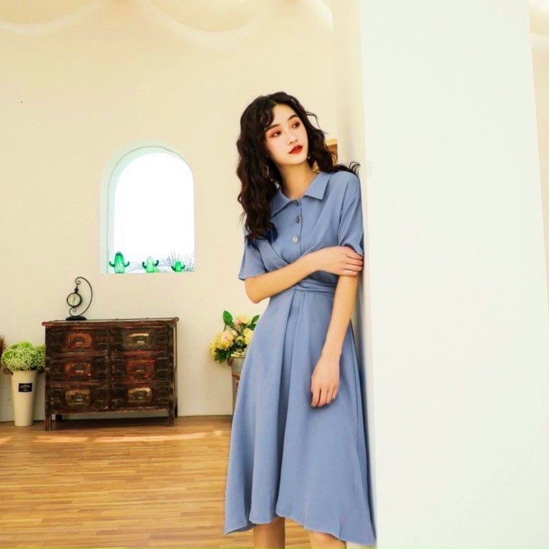 Đầm sm chéo dây 3 màu