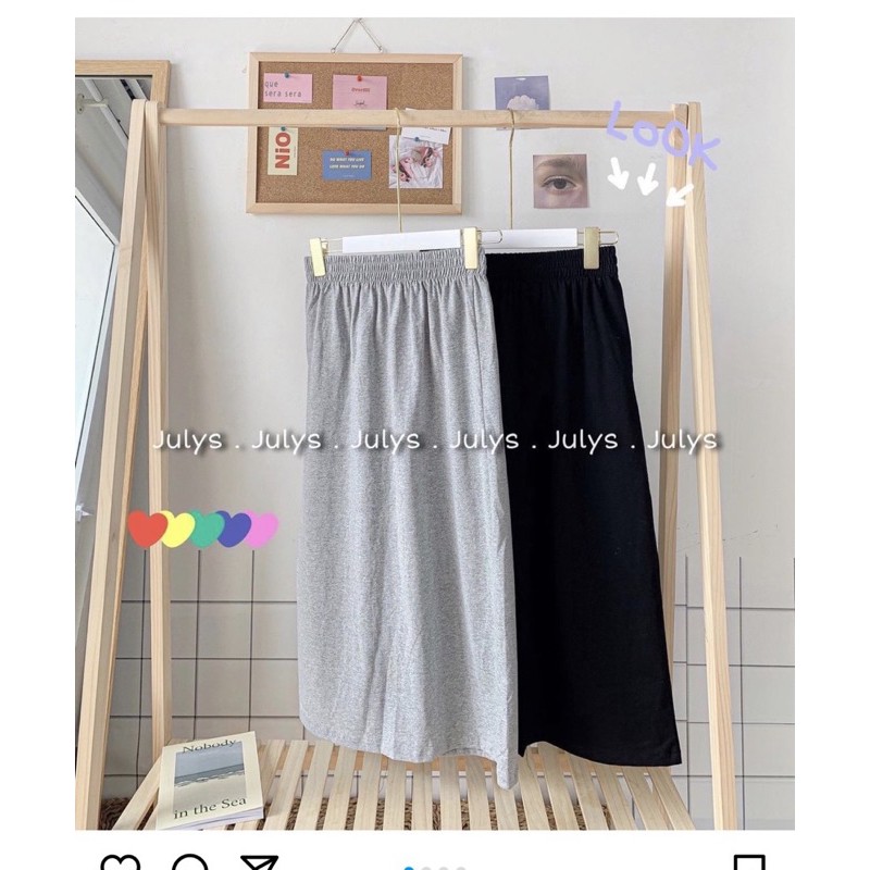 Chân váy cạp chun dáng dài🌱Chân váy midi cạp chun🌱{free ship}