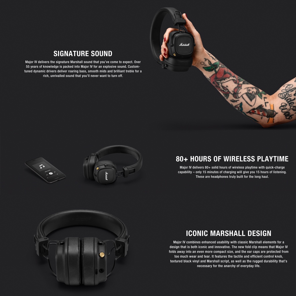 Marshall Major IV Bluetooth Headphone 