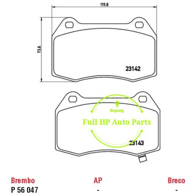 Original Brembo Brake Pad Honda Integra DC5 Type R Brembo Caliper