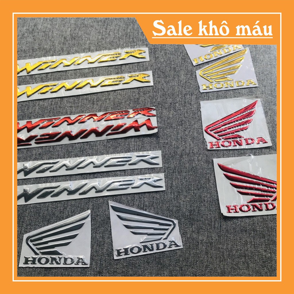 [SALE SỐC] COMBO Cánh chim chữ nổi WINNER TEM DÁN MALAY nhiều màu sắc, chất liệu xi bóng (BAO GIÁ)