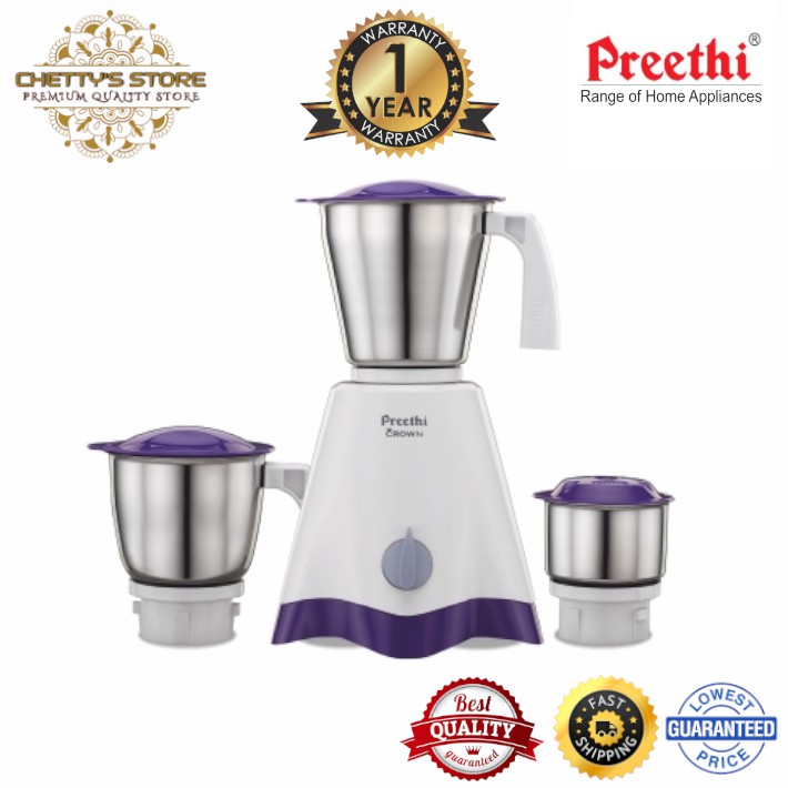 preethi crown 500 w mixer grinder price