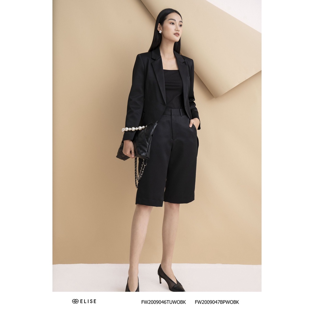 Áo vest đen dài thiết kế Elise FW2009046TUWOBK thumbnail