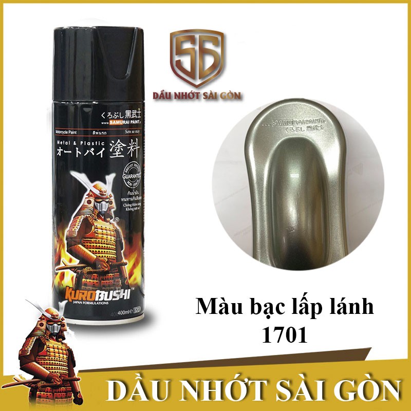 [HCM]1701 _ Sơn xit Samurai 1701 màu bạc lấp lánh _ Sparkling Sliver