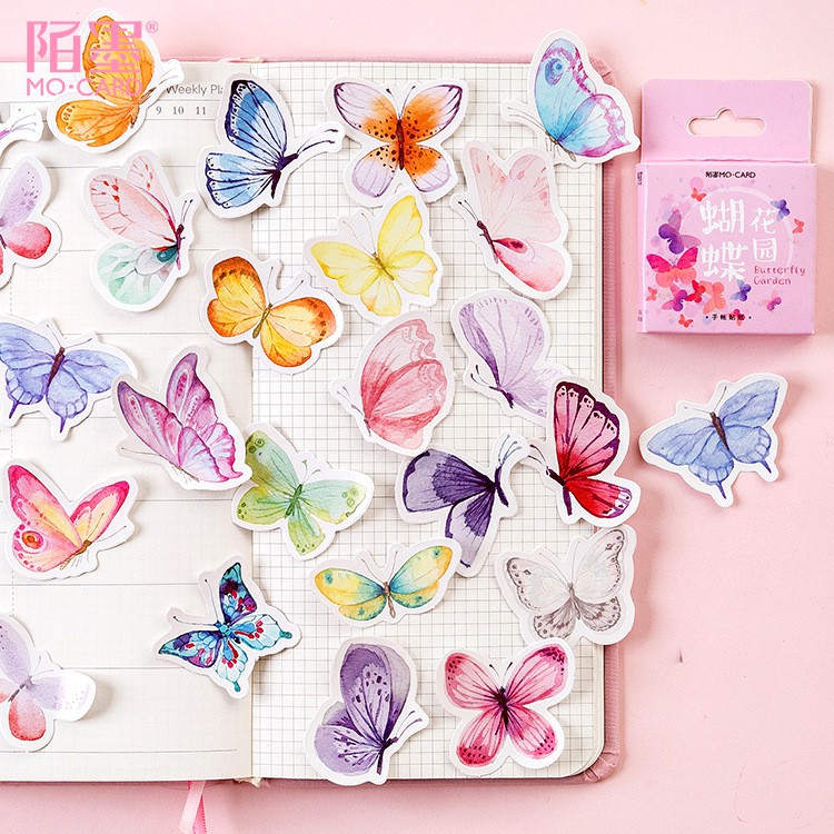 Bộ Sticker / Hình dán Hình Bươm Bướm (45 Hình)