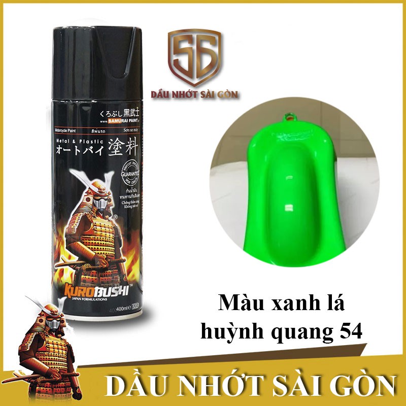 [HCM]Samurai 54 - Sơn Xịt Màu Xanh Lá Huỳnh Quang.