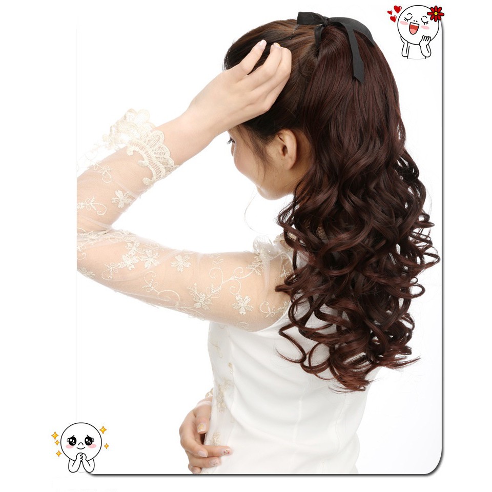 Tóc cột xoăn 50cm c136