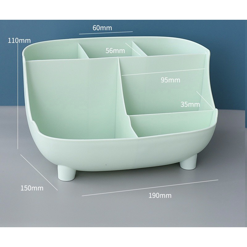 Dụng Cụ Cắm Bút Đa Năng 6 Ngăn - tặng kèm sticker ngẫu nhiên - Kệ bút mini