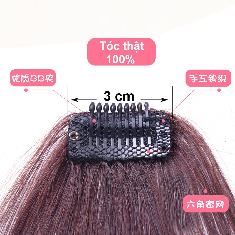 Tóc mái thưa làm từ tóc thật 100%💖FREESHIP💖 tóc mái dệt tay thủ công, tóc mái làm từ tóc thật