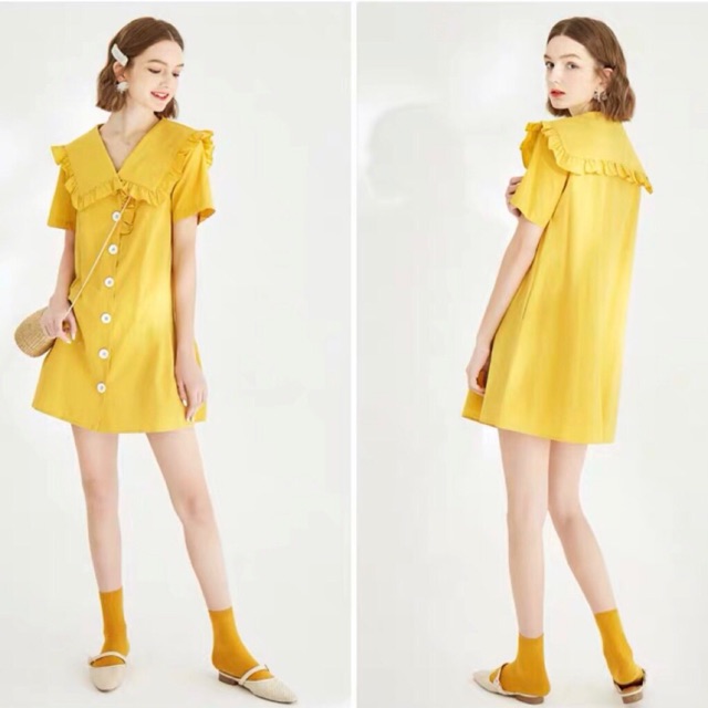 Đầm vàng cổ nhúng bèo