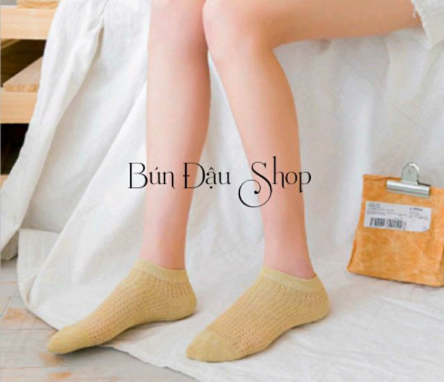 Tất Lưới Nữ Cổ Ngắn Thông Hơi