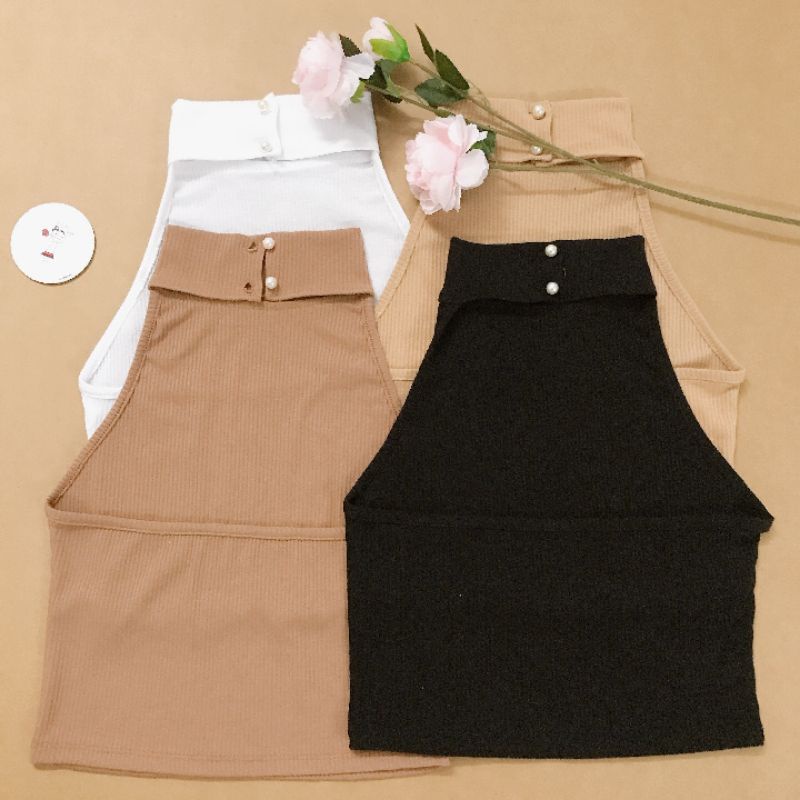 Áo Yếm Ngọc Croptop Thun Gân A4-YN