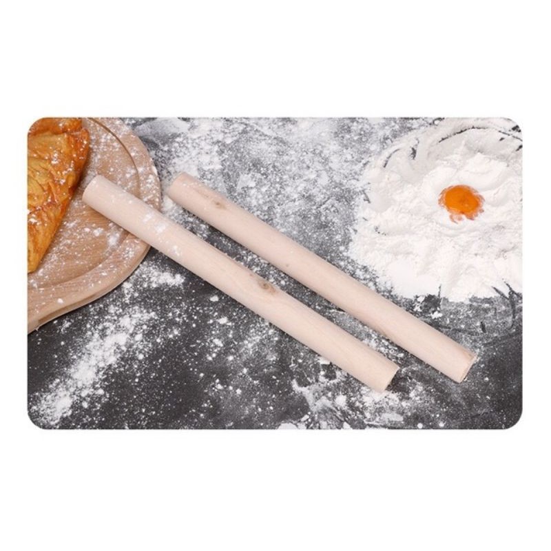 Cán lăn bột bằng gỗ làm bánh loại trơn 27cm