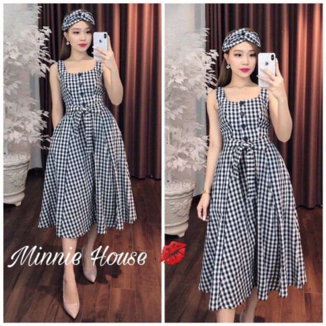 [HCM]Maxi caro đen kèm tuban (kèm hình thật)