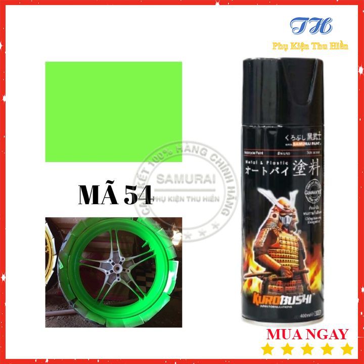 [HCM]Samurai 54 - Sơn Xịt Màu Xanh Lá Huỳnh Quang.