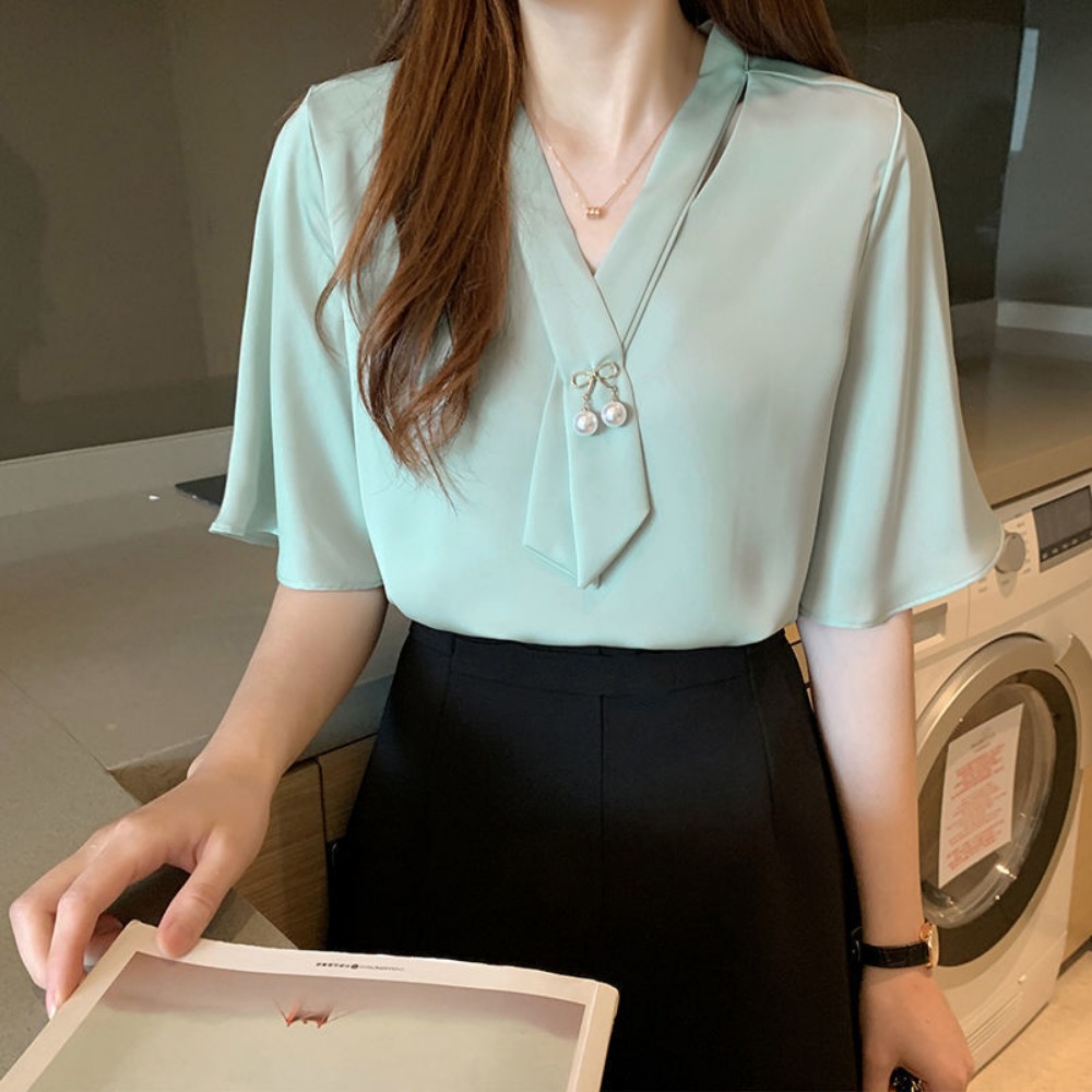 Fashion%20Solid%20Color%20Bow%20Elegant%20Shirt%20Loose%20Lace%20Up%20Long%20Sleeve%20Blouse%20Office%20Lady%20Women's%20Chiffon%20Blouses%20Female%20-%20Image%209