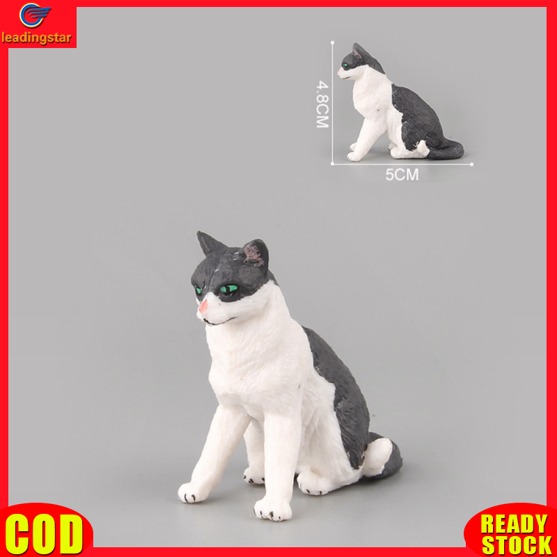 LeadingStar RC Authentic Cute Cats Action Figure Simulation Kitten Model Ornaments Lifelike Animals Figure Doll For Children Gifts