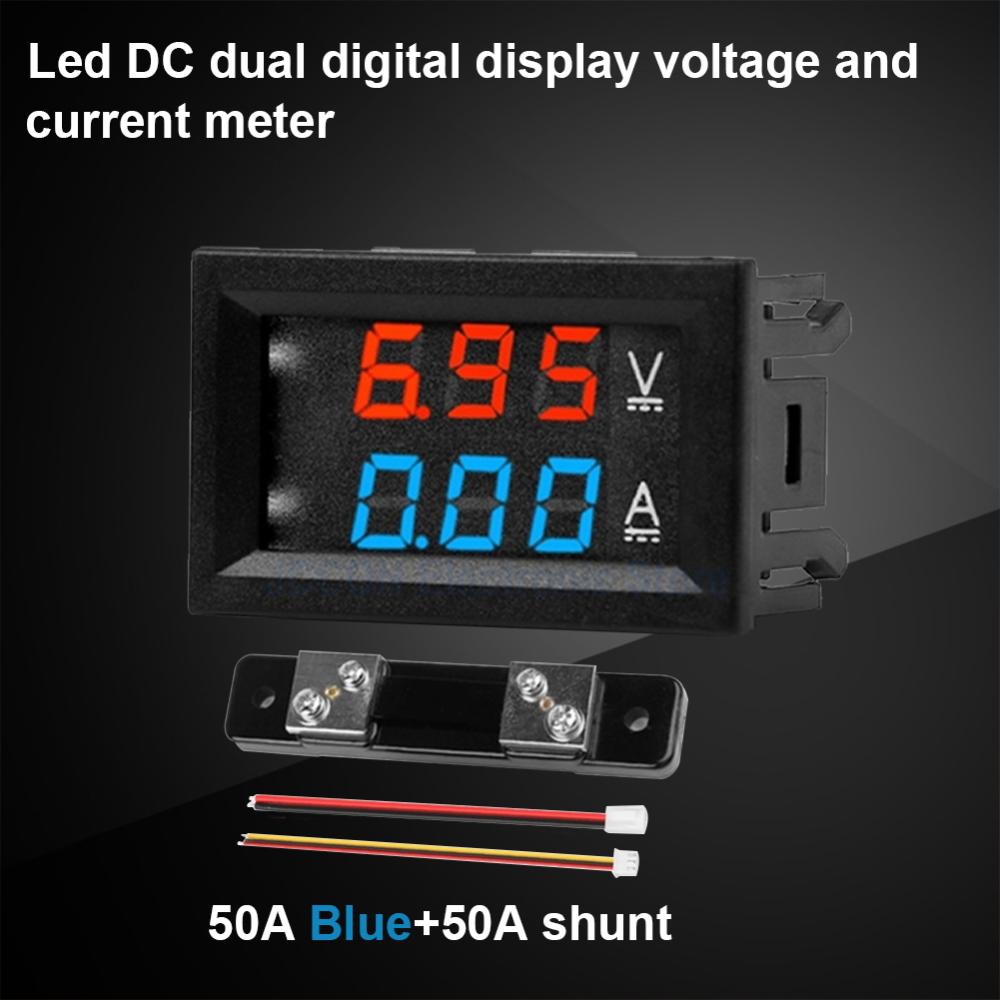 【Original】Digital Voltage Current Meter 0.56inch LED Display 10A 50A 100A Amp Volt Amp Tester High Precision for Home Office