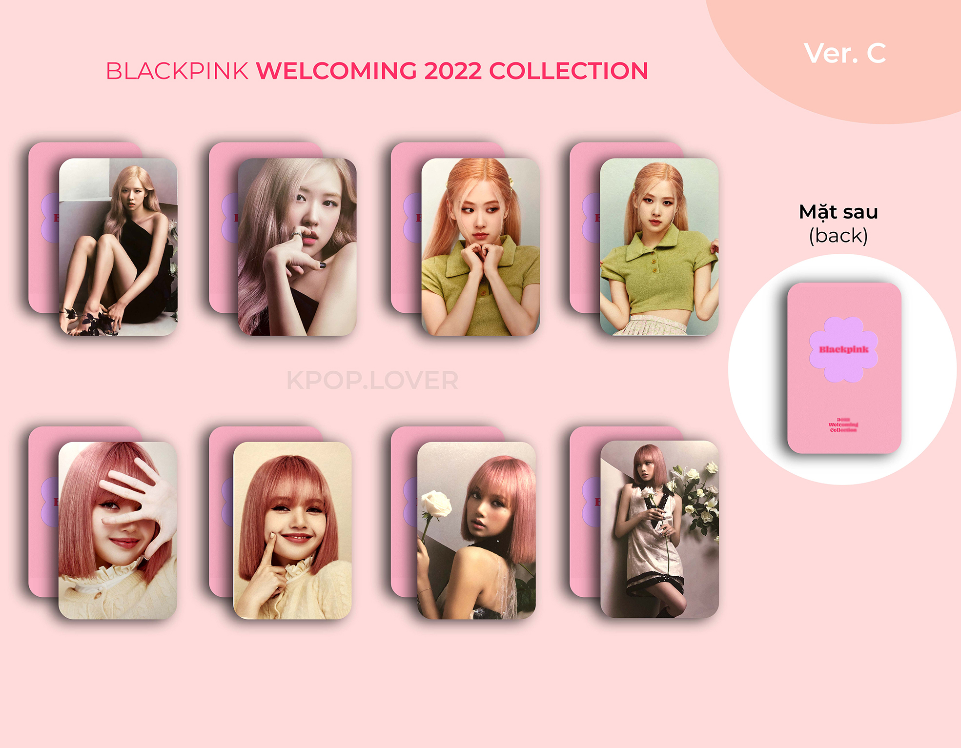 Set 8 card blackpink welcoming collection 2022