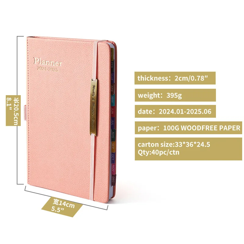 Agenda Notebook Weekly Calendar A5 Planner Journal Notebook Office Diary