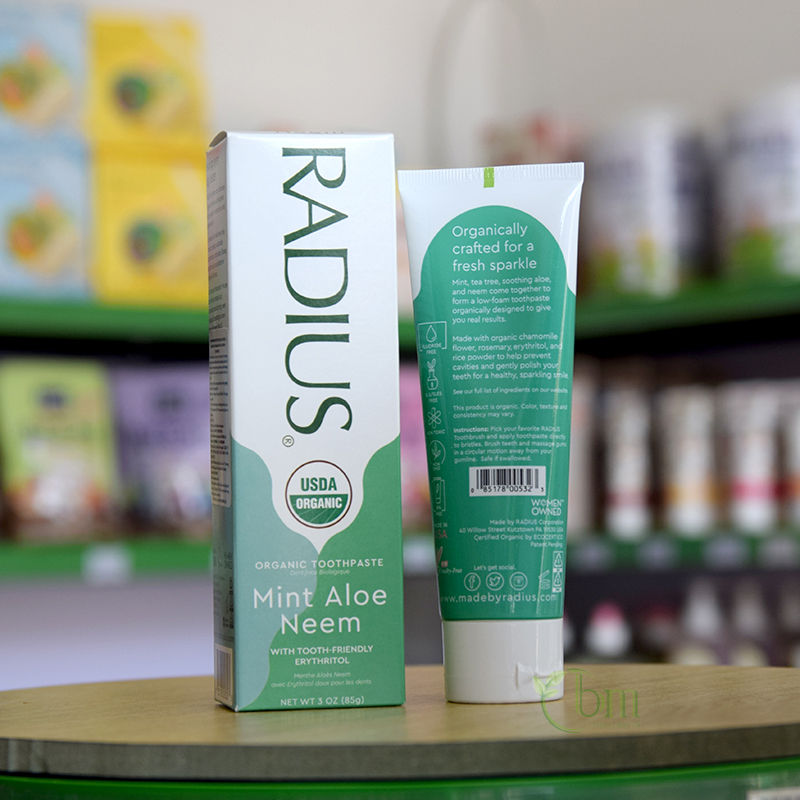 Kem đánh răng hữu cơ nhiều vị Radius 85gr