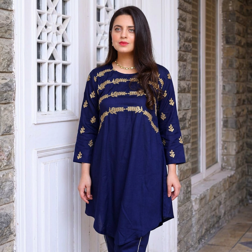 Designer Heavy Embroidered Chiffon Maxi Dress Stitched Ready-to-Wear Wedding Party Wear for Girls & Women - Daraz.pk