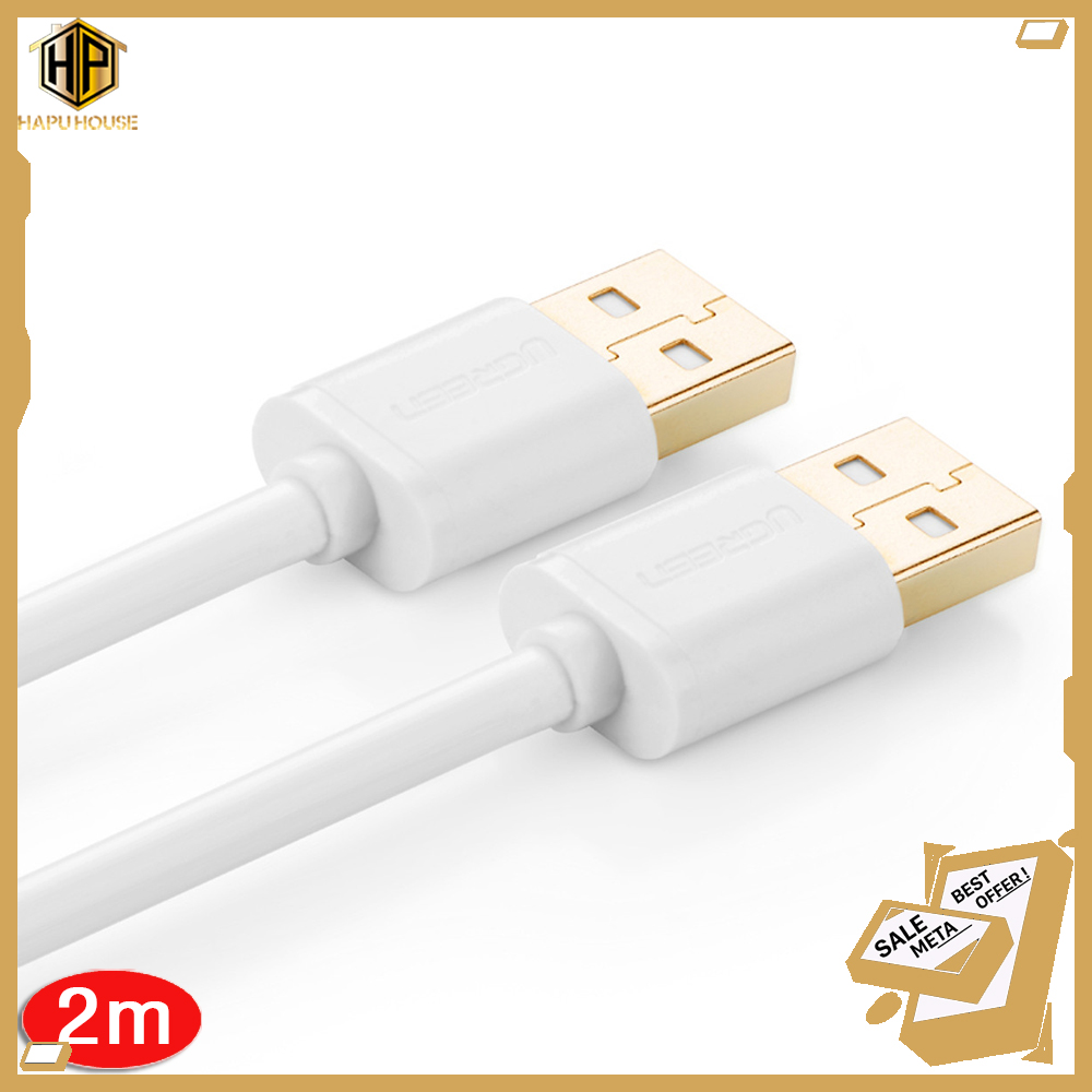 Cáp usb ugreen us102 hai đầu đực chuẩn usb 2.0 dài 0,5 đến 3m - hapuhouse