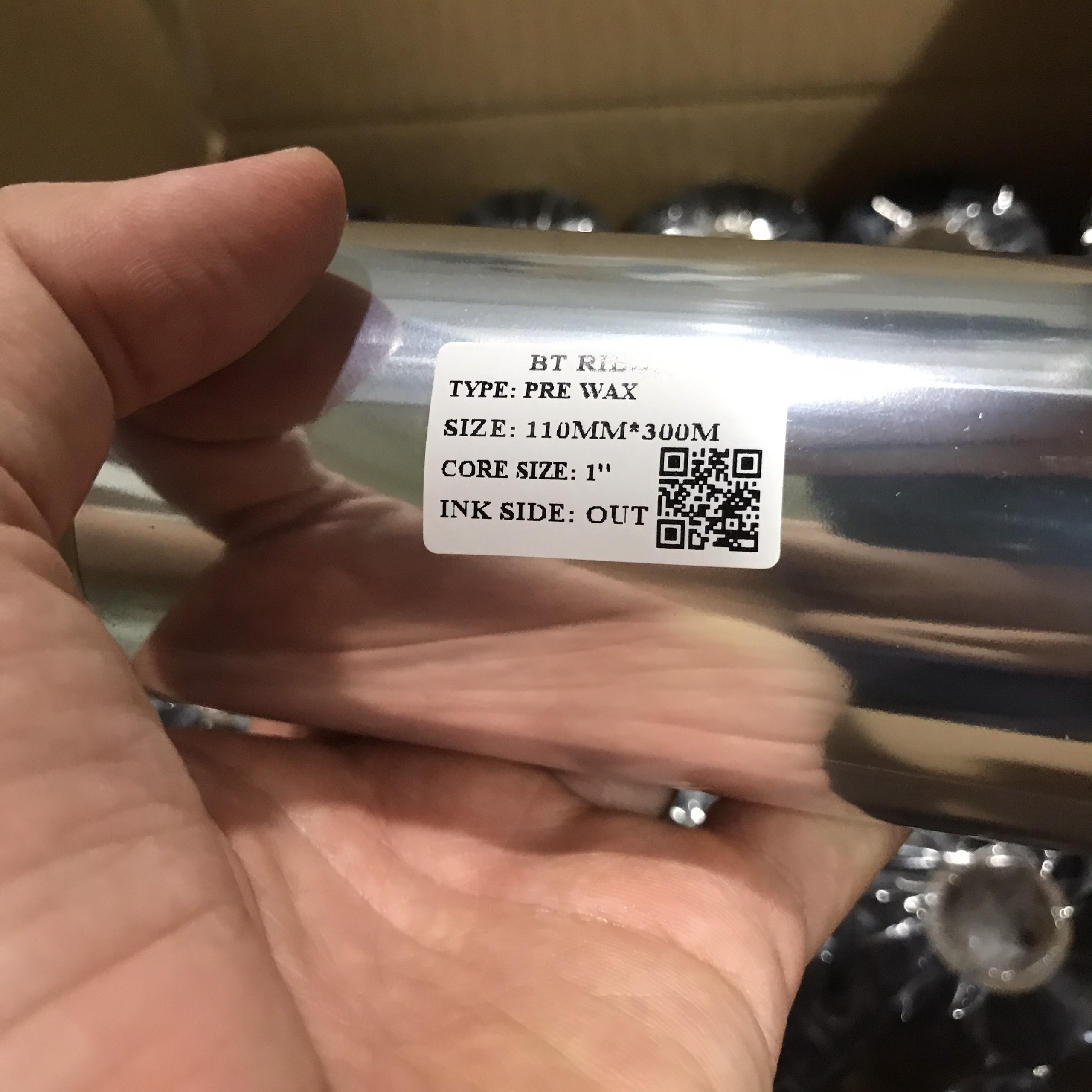 Mực in mã vạch tem nhãn decal PREMIUM WAX ( PHÙ HỢP CHỮ NHỎ, NÉT MÃNH, BÁM DÍNH CAO)