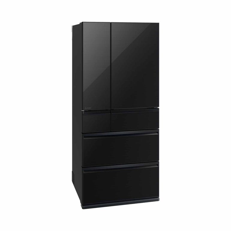 MITSUBISHI MR-WX70G-B-P 689L 6 DOOR FRIDGE GLASS BLACK 3 TICKS