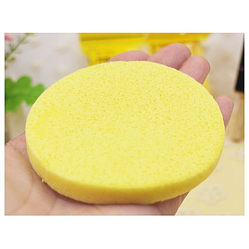 [HCM]Gói 12 Miếng Bọt Biển Nén Rửa Mặt Chivey Hàn Quốc (giao màu ngẫu nhiên)