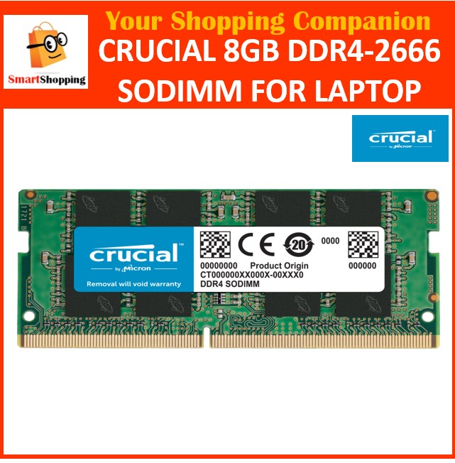 Laptop Memory 8gb Ddr4 2666mhz Notebook Ram Crucial 8GB