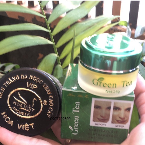 BỘ KEM NGÀY VÀ ĐÊM HOA VIỆT VICTORY TRẮNG DA + KEM GREEN TEA 25G