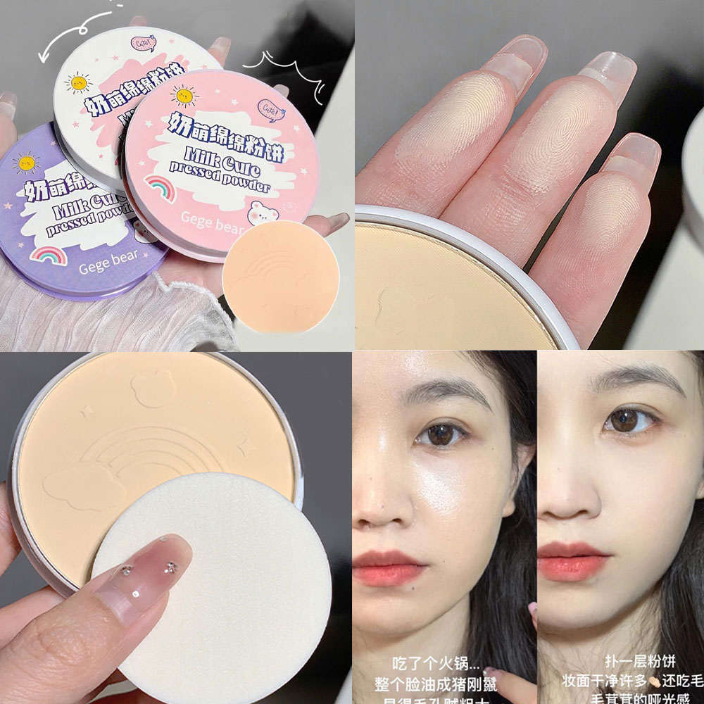 Dorisna Oil Control Pressed Powder Waterproof Lasting Makeup Finish Powder Breathable Setting Makeup Powder