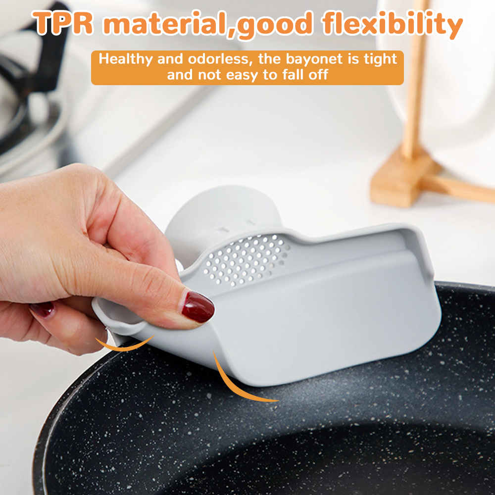 Silicone Pot Side Drainage Guide Nozzle Anti-Spill Cute Duckbill Shape Kitchen Soup Pouring Funnel Clip Spaghetti Funnel Filter.
