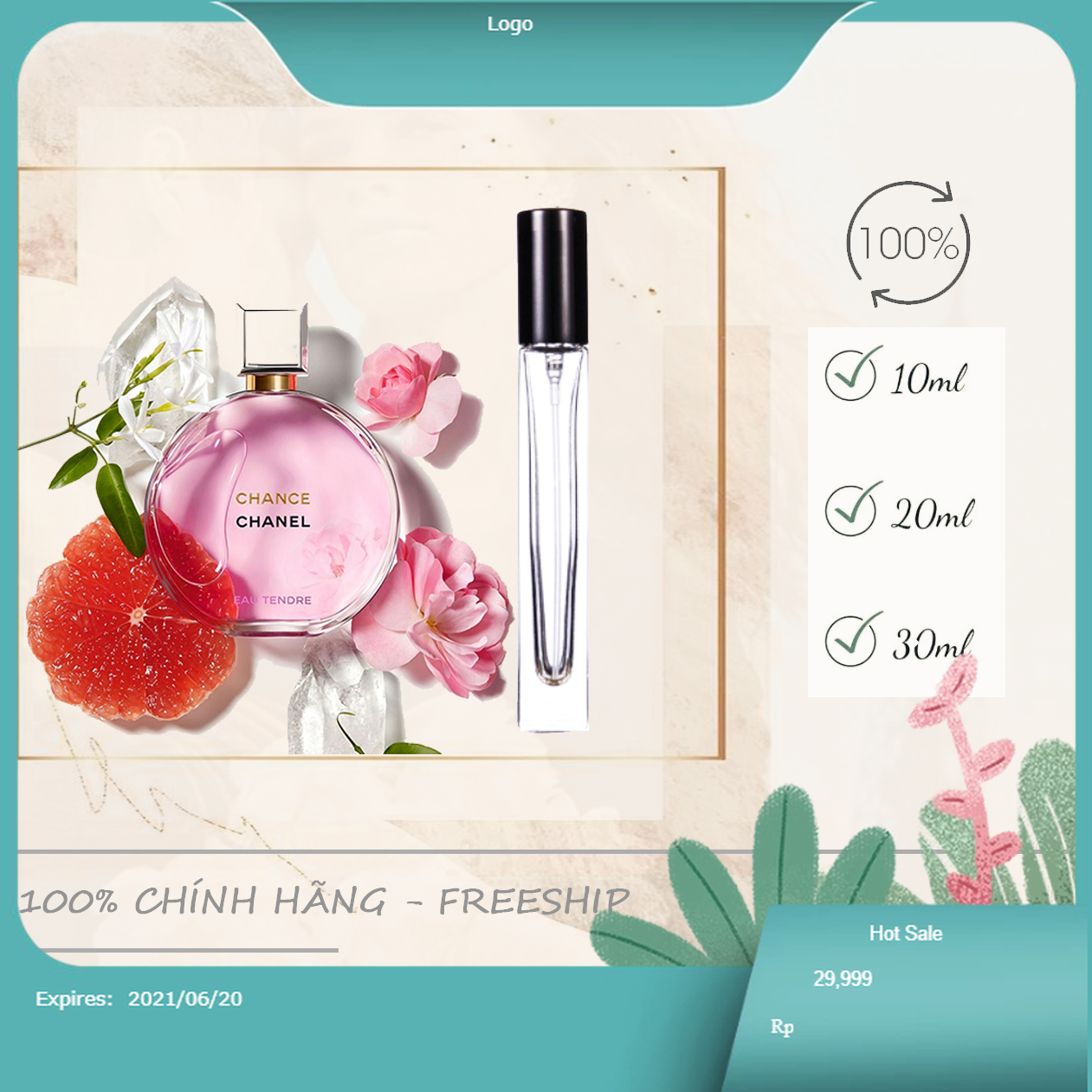 Chanel chance eau tendre edp 10ml