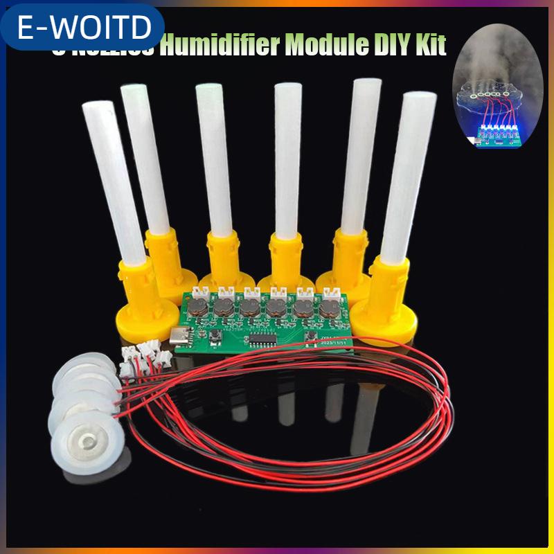 E-WOITD  Máy tạo độ ẩm mô-đun diy kit nebulizing bảng điều khiển siêu âm máy phun sương điều khiển bảng mạch type-c giao diện 6 vòi phun