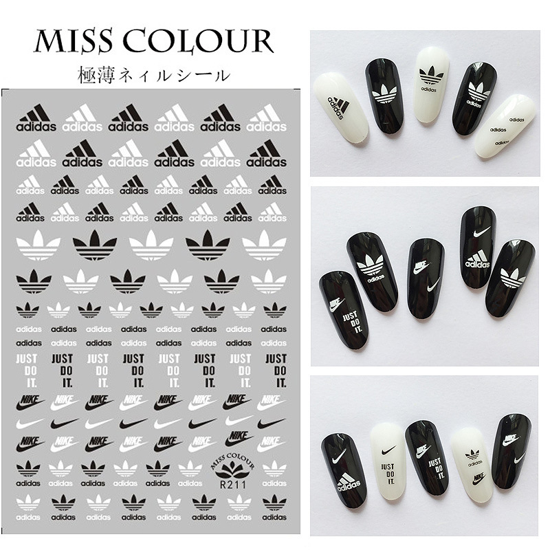 Sticker nail dán móng tay hình các thương hiệu hot