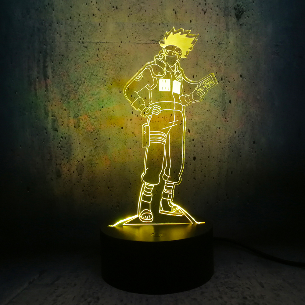 【BridgeCraft】3D LED Lamp Naruto Hatake Kakashi Stand up reading book — free download