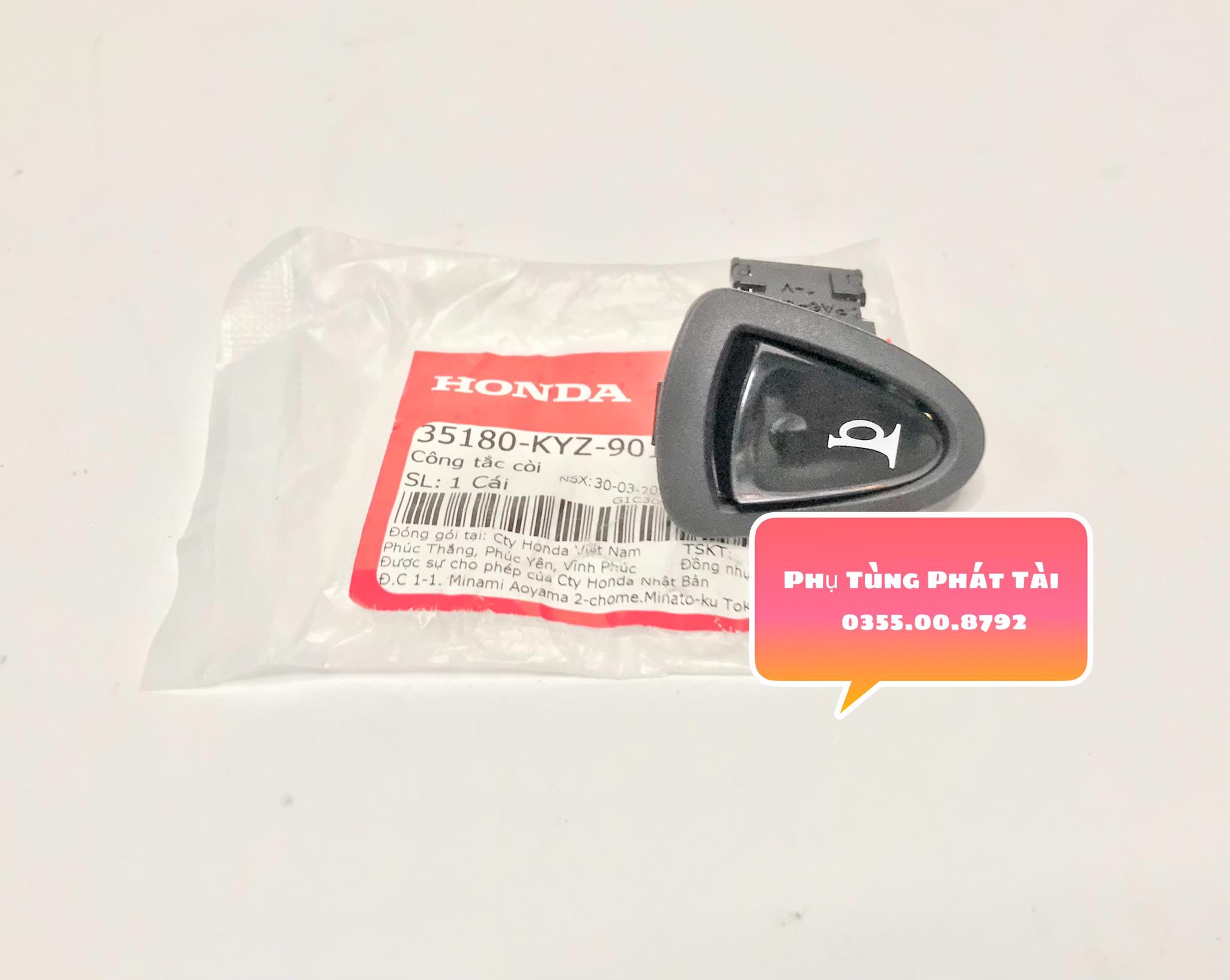 Nút - công tác kèn - còi wave s110 - vision - future 125 chính hãng honda