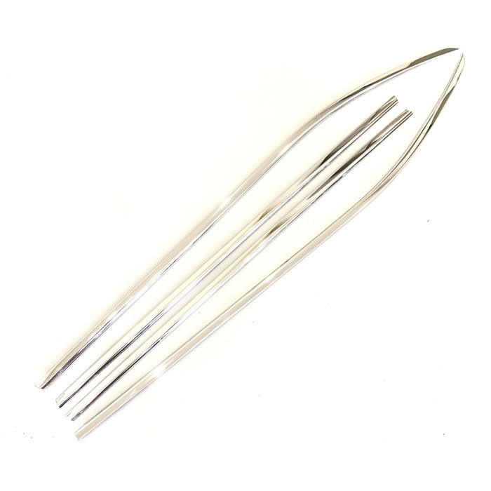 Nẹp Chân Kính Inox Xe Elantra 2019 2020 2021 -4 Chi Tiết Chất Liệu Inox 304 Sáng Bóng, Phụ Kiện Trang Trí Ngoại Thất Tuyệt Vời Cho Xe