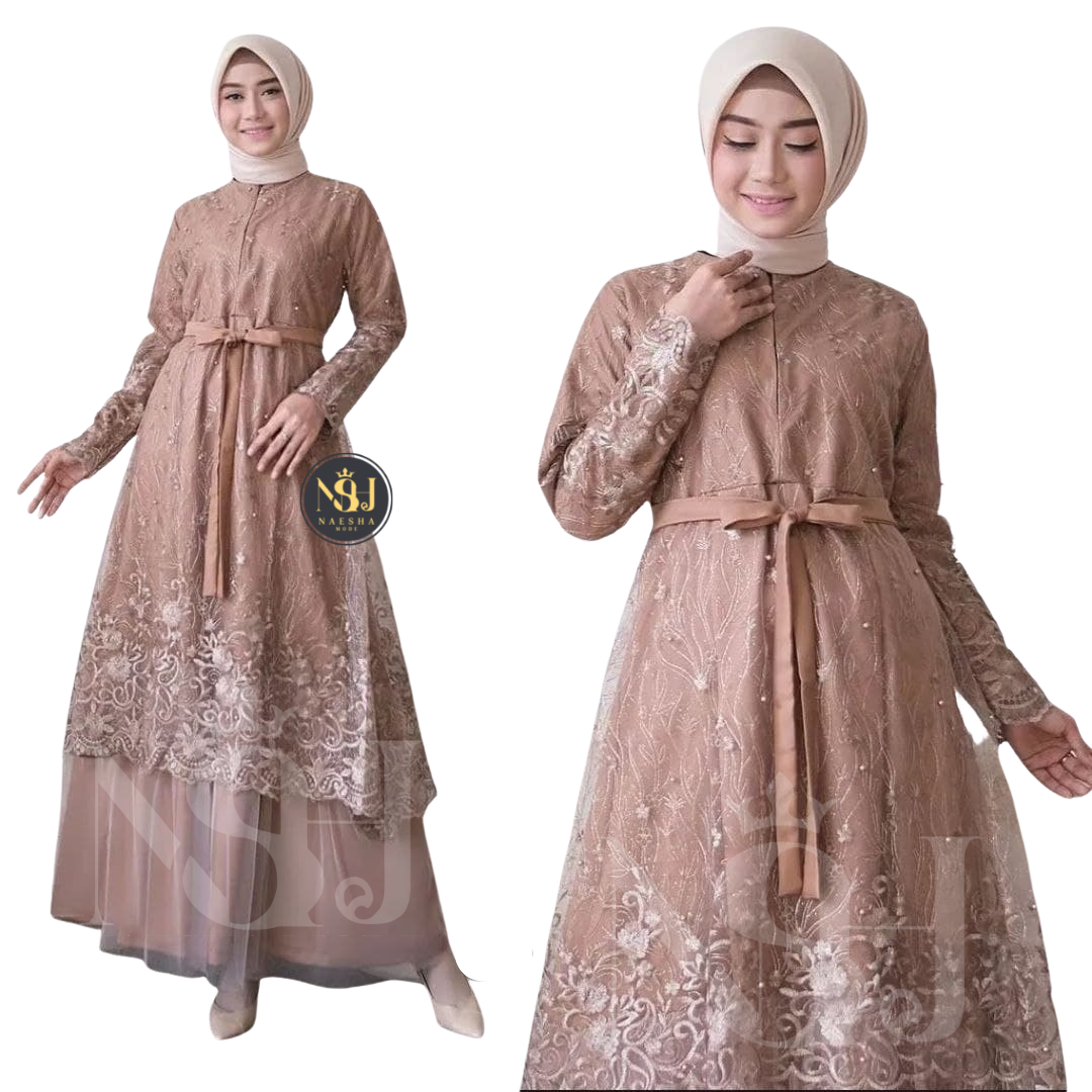 Dress Brokat Brukat Muslim Kebaya Brukat Modern 2024 Kebaya