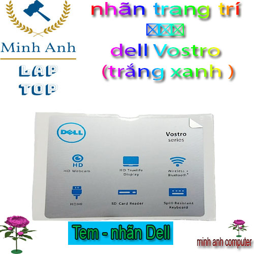 nhãn tem trang trí laptop  dell Vostro