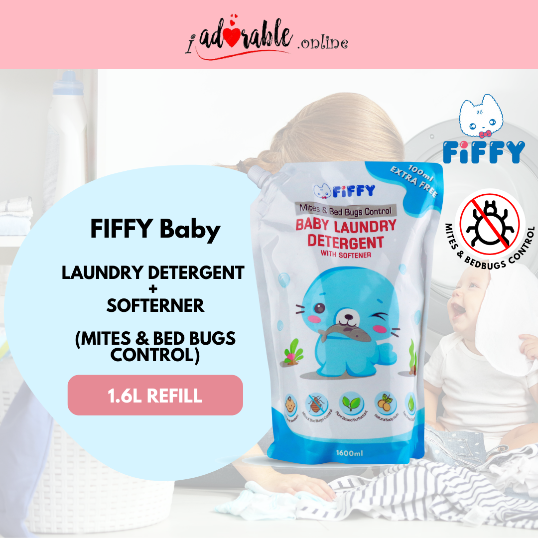 FIFFY BABY MITES & BED BUGS CONTROL LAUNDRY DETERGENT with SOFTERNER