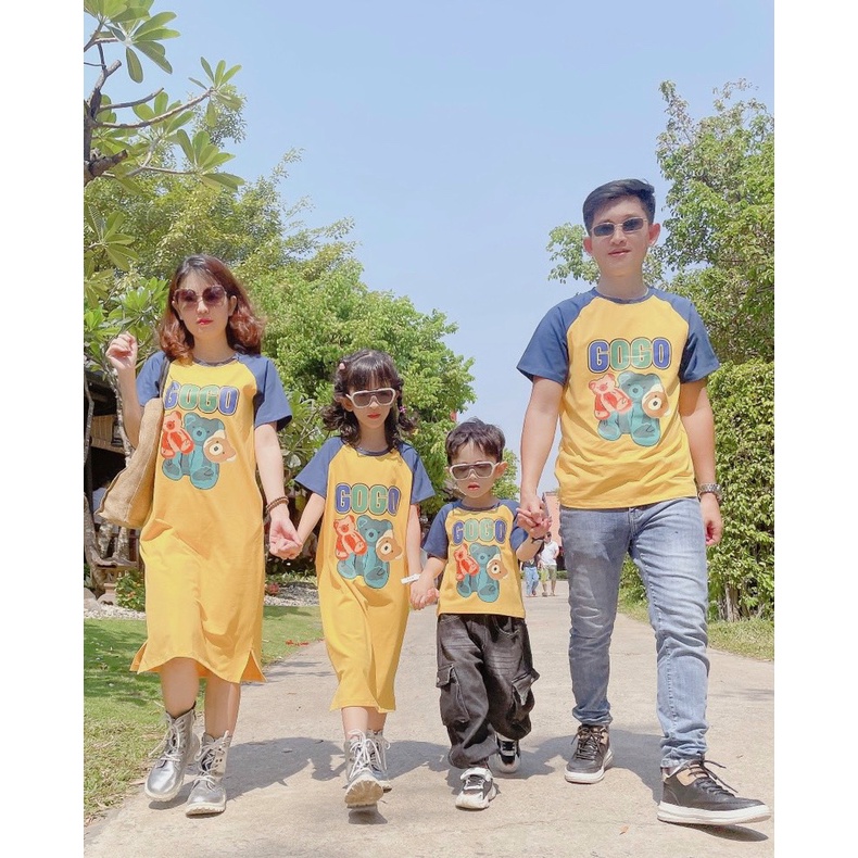 Set Đồ Đôi Gia Đình Đầm Bé Gái Và Mẹ DD01