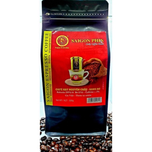 Sài Gòn Phin SAIGON ESPRESSO - Cafe Hạt Rang Bơ Túi 500 Gram