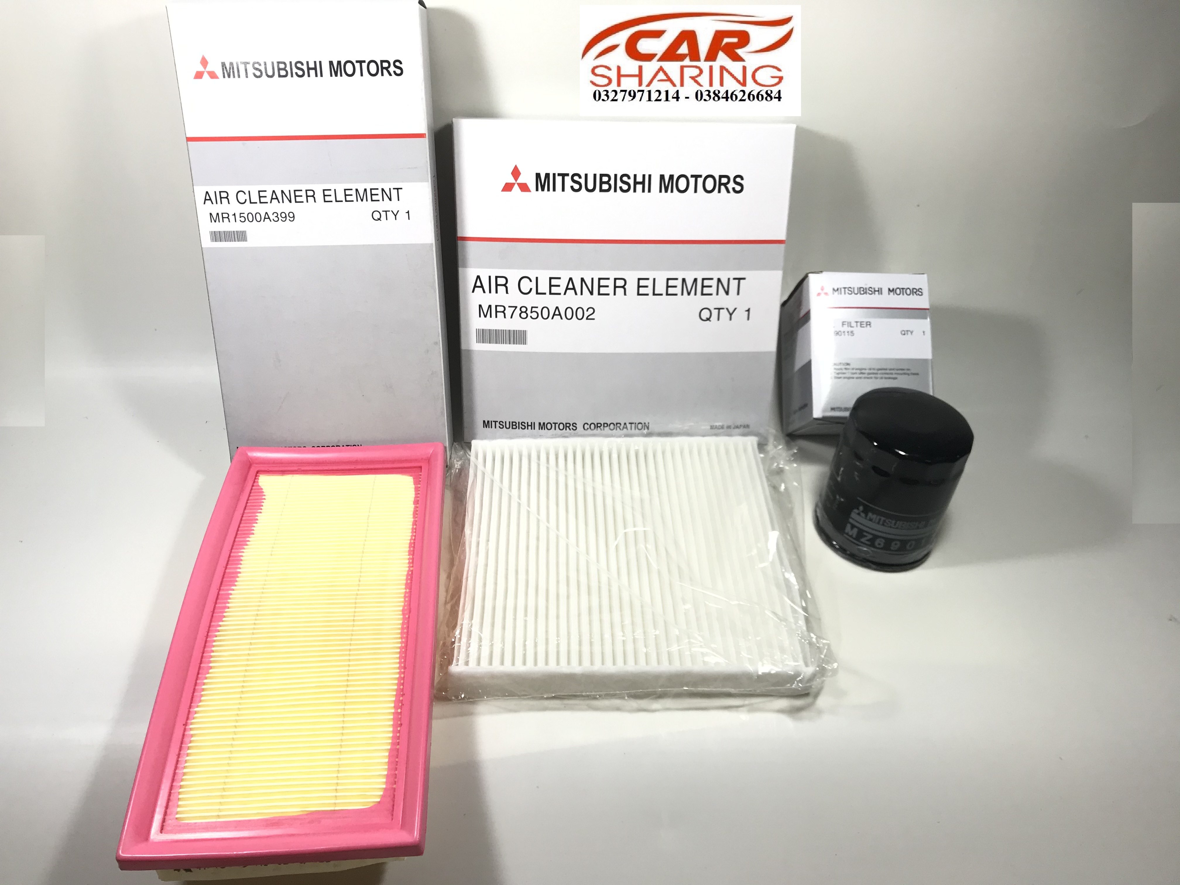 Mitsu attrage Mirage Xpander 3-piece combo (engine air conditioner filter oil filter element)