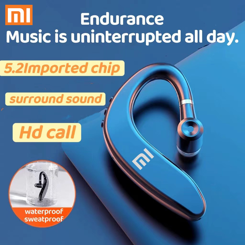 ♥Limit Free Shipping♥XIAOMI Single Ear Bluetooth Earphone Stereo Bass Bluetooth Headset Handsfree Earloop Wireless Earpiece With Mic For All Smart Phones