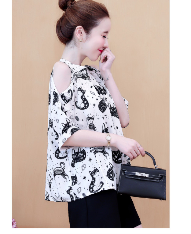 ÁO SỌC TAY LỞ CỔ SEN THỜI TRANG BY3309